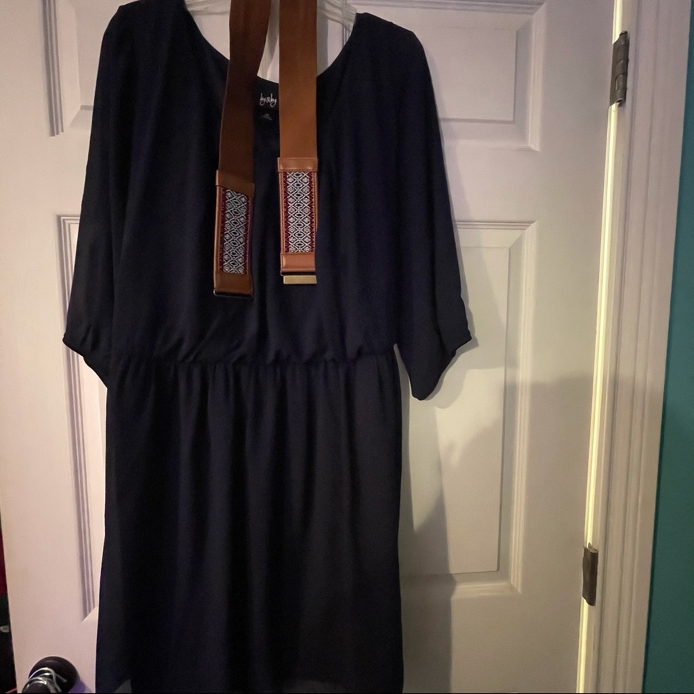 By & By Navy Dress